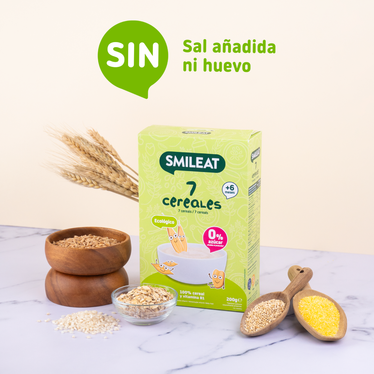 PROMOCJA 3x Kaszka 7-zbożowa Eco Smileat 200 g