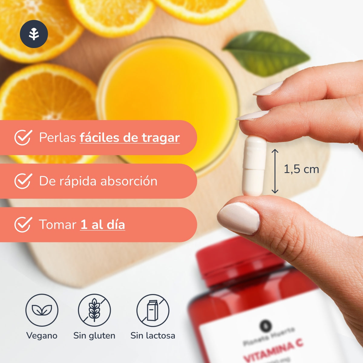 Opakowanie 2x Witamina C 1000 mg Planeta Huerto 90 kapsułek roślinnych