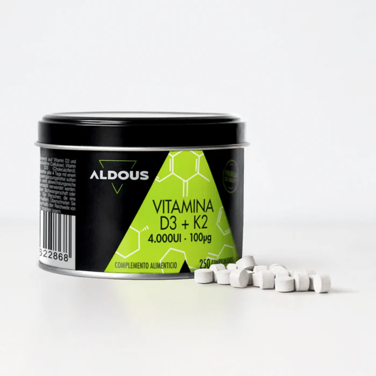 Vitamin D3 + K2 Aldous 250 Tabletten