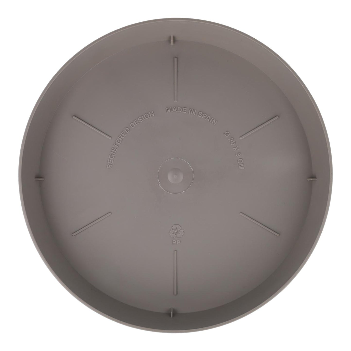 Piatto portavasi Tes color tortora D 17 x 2,5