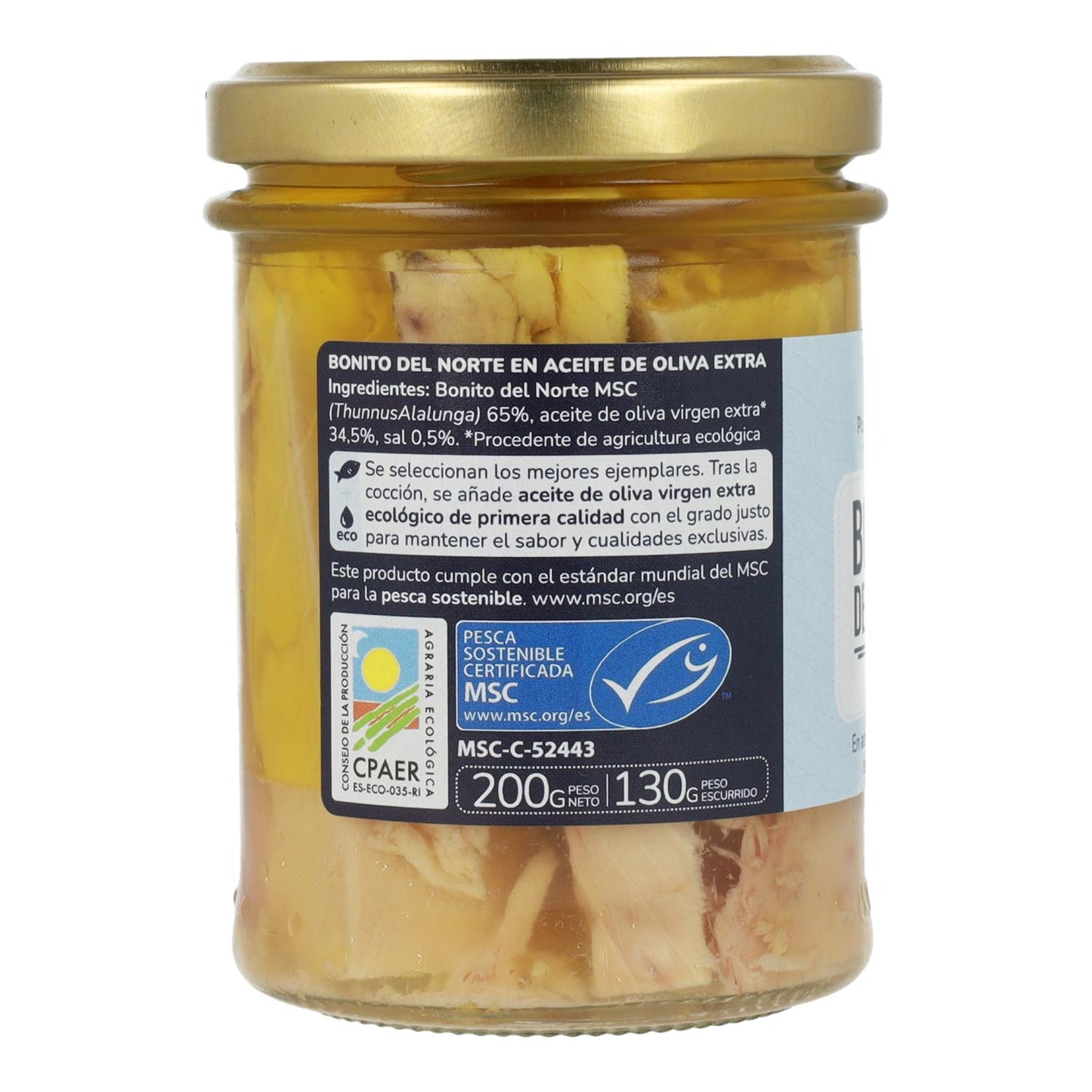 Lot de 12 boîtes de thon blanc à l'huile d'olive ECO Planeta Huerto 200 g