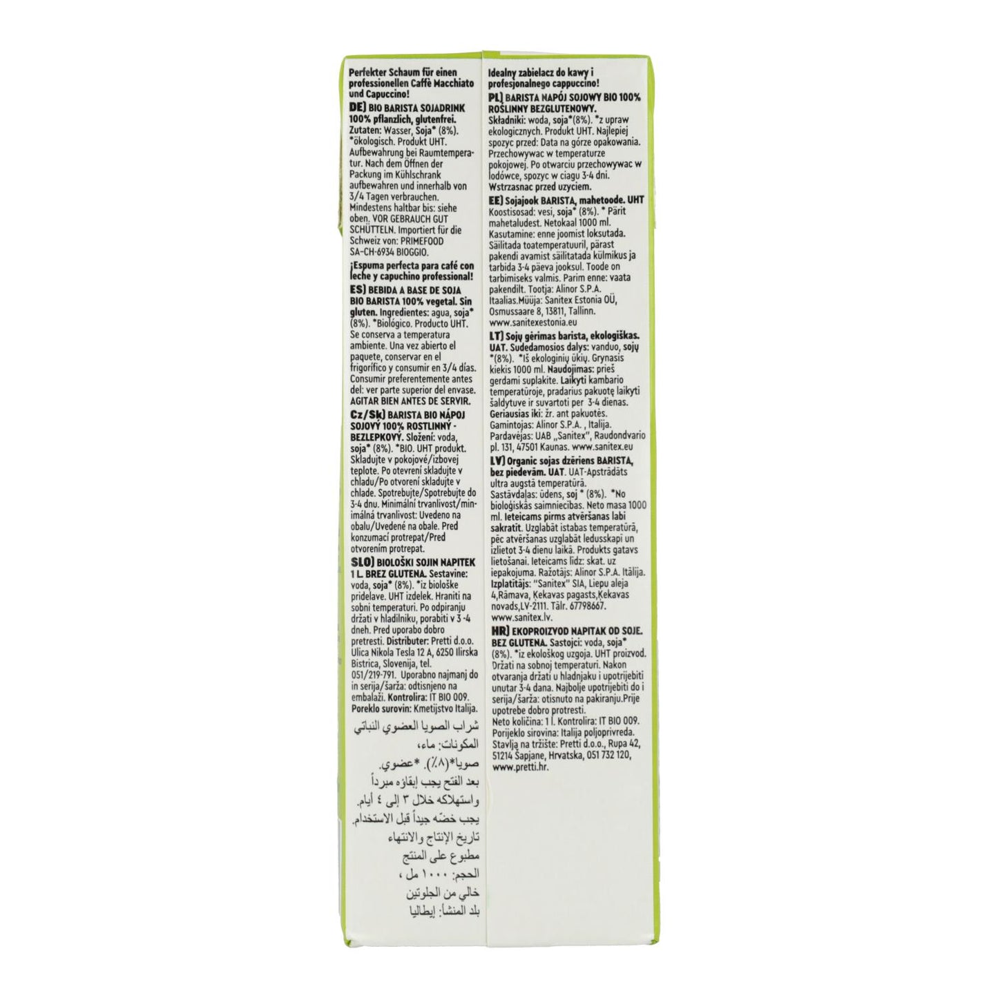 Bevanda di soia Barista senza glutine BIO Vitariz 1 L