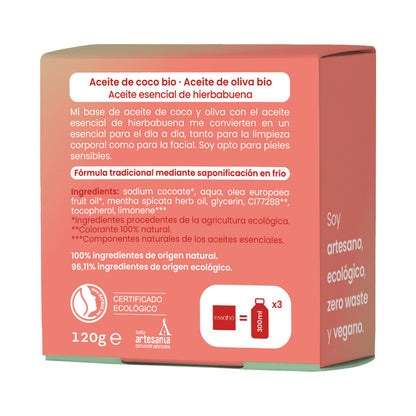 Ökologische Seife mit Pfefferminzöl ESSABÓ 120 g