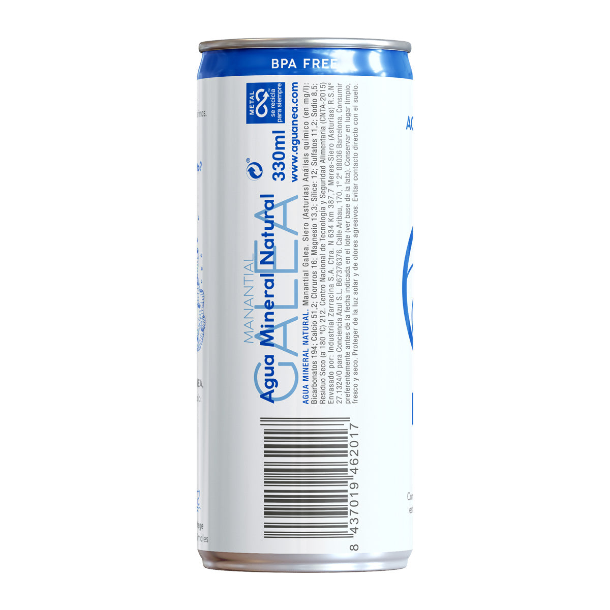 Eau minérale naturelle en canette NEA 330 ml