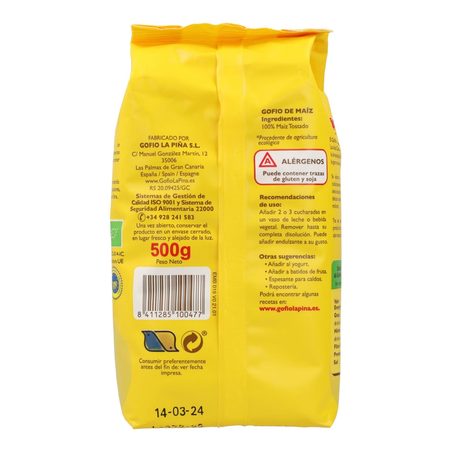 Biologische maïsgrutten La Piña 500 g