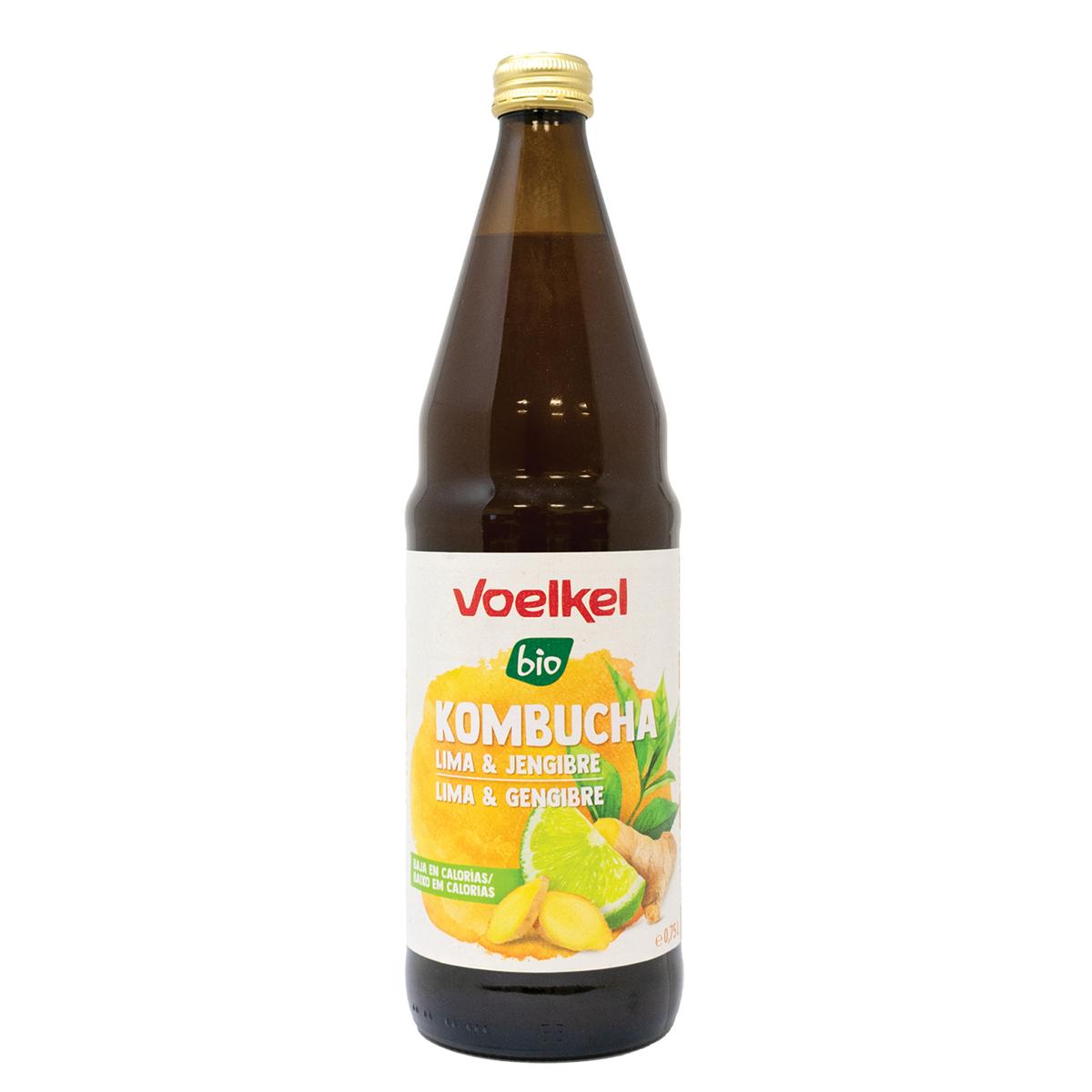 Kombucha Lima y Jengibre BIO Voelkel 750 ml