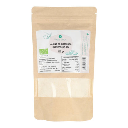 Avfettat mandelmjöl (mandelprotein) ECO Planeta Huerto 250 g