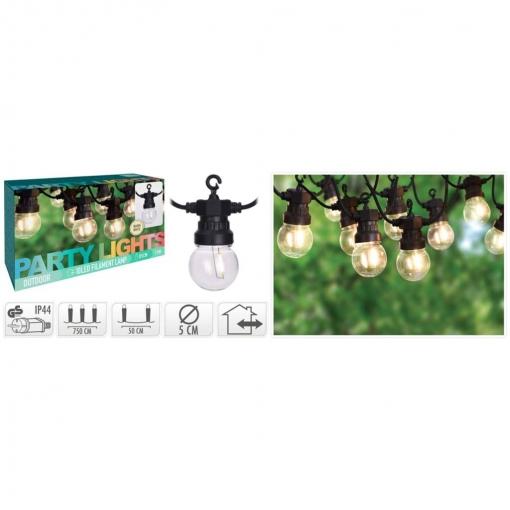 ProGarden Guirlande lumineuse LED pour jardin avec 10 lampes