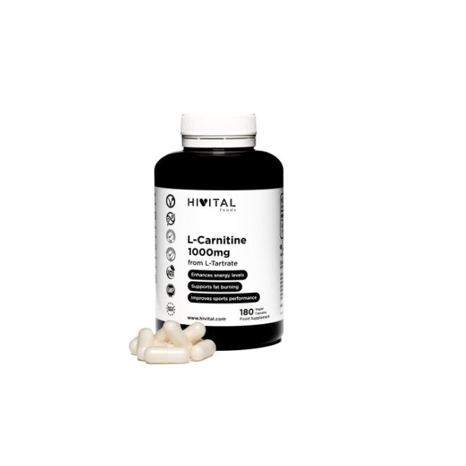 L-Carnitina 1000 mg Hivital 180 cápsulas veganas