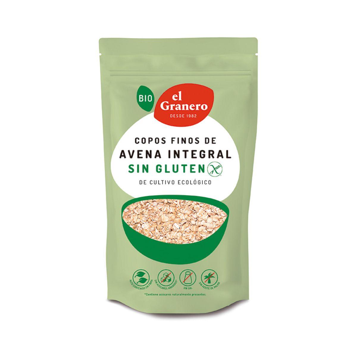 El Granero Organic Gluten-Free Fine Wholemeal Oat Flakes 500 g