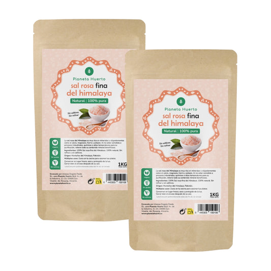 Opakowanie 2x różowa sól himalajska ECO Planeta Huerto 1 kg