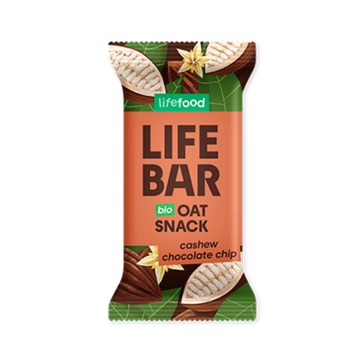 Proteinriegel aus Haferflocken mit Cashew-Schokoladenstückchen Life Food 40 g Lifebar