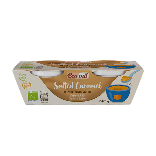 Dessert au caramel salé bio Ecomil, 2 unités de 125 g