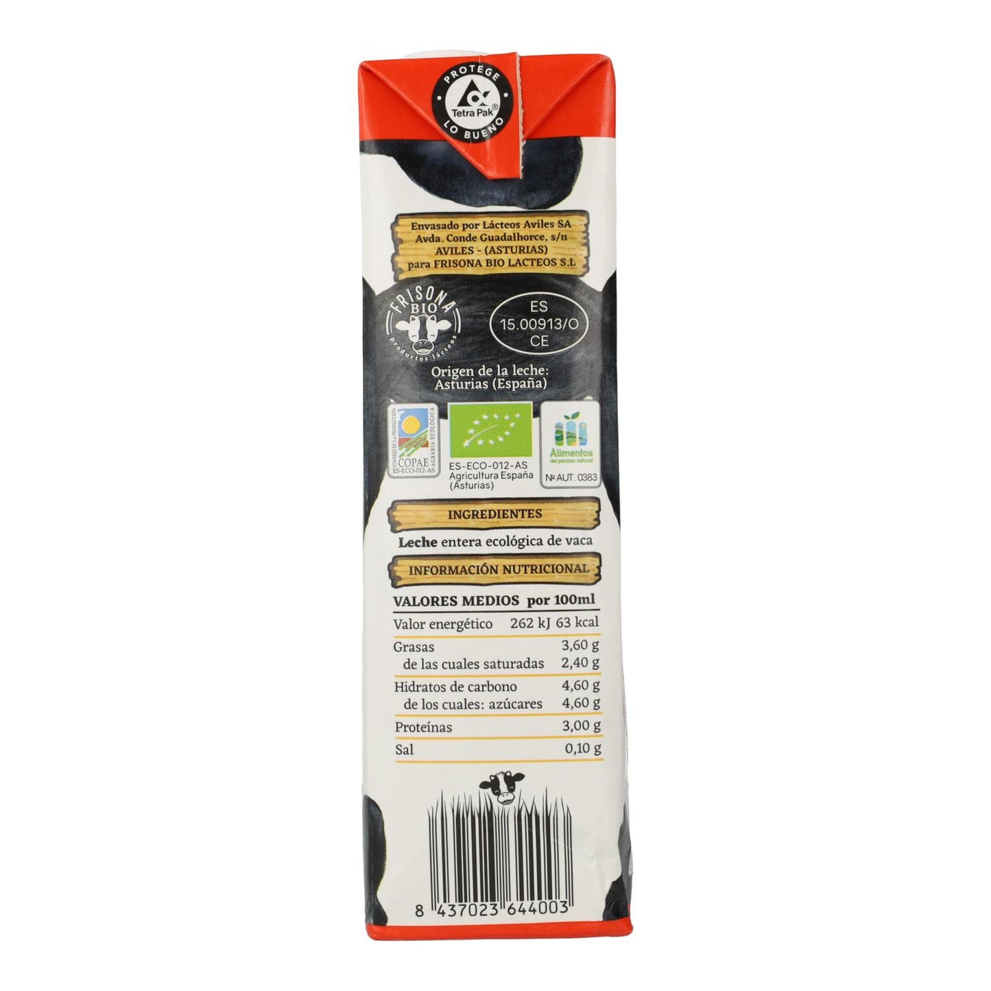 Lait entier bio de Frison 1L