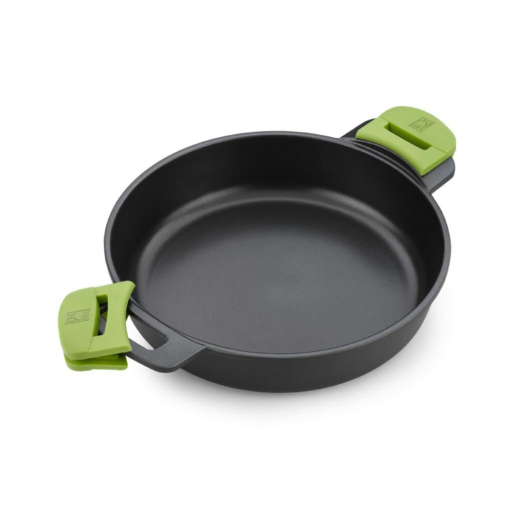 Flacher Topf ECO+ mit Deckel aus Aluminiumguss von Bra Prior, 36 cm