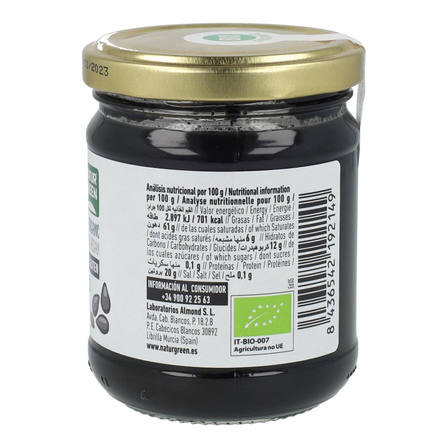 Tahin de Sésamo Negro Naturgreen 180 gr
