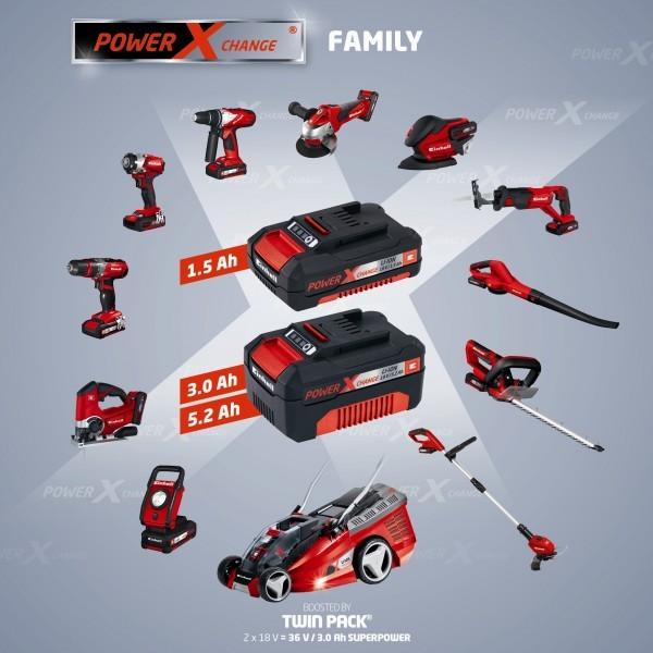 Einhell Power X Change Kit TE-CD 18-2 Li-i Drill + TE-OS 18 Li Multi-sander