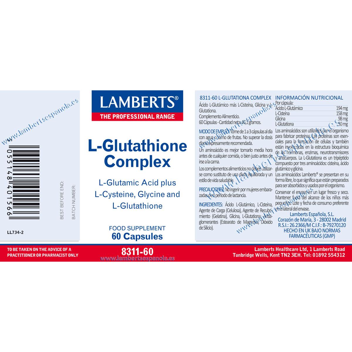 L-Glutathion-Komplex Lamberts, 60 Kapseln