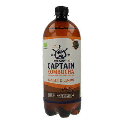 Kombucha-dryck BIO Ingefära och citron Captain Kombucha 1 L