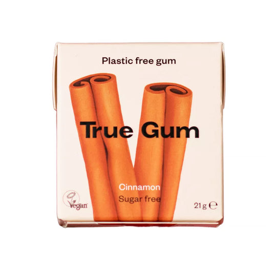 Guma do żucia bez plastiku True Gum o smaku cynamonowym 21 g