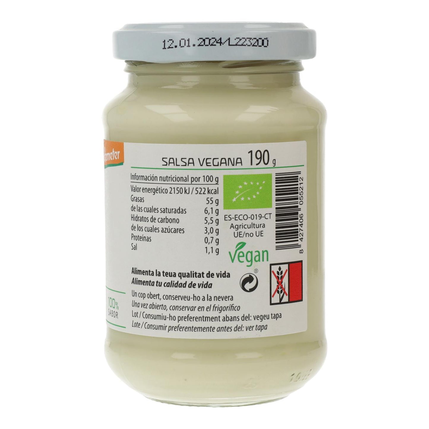 Maionese vegana ECO Cal Valls 190 g