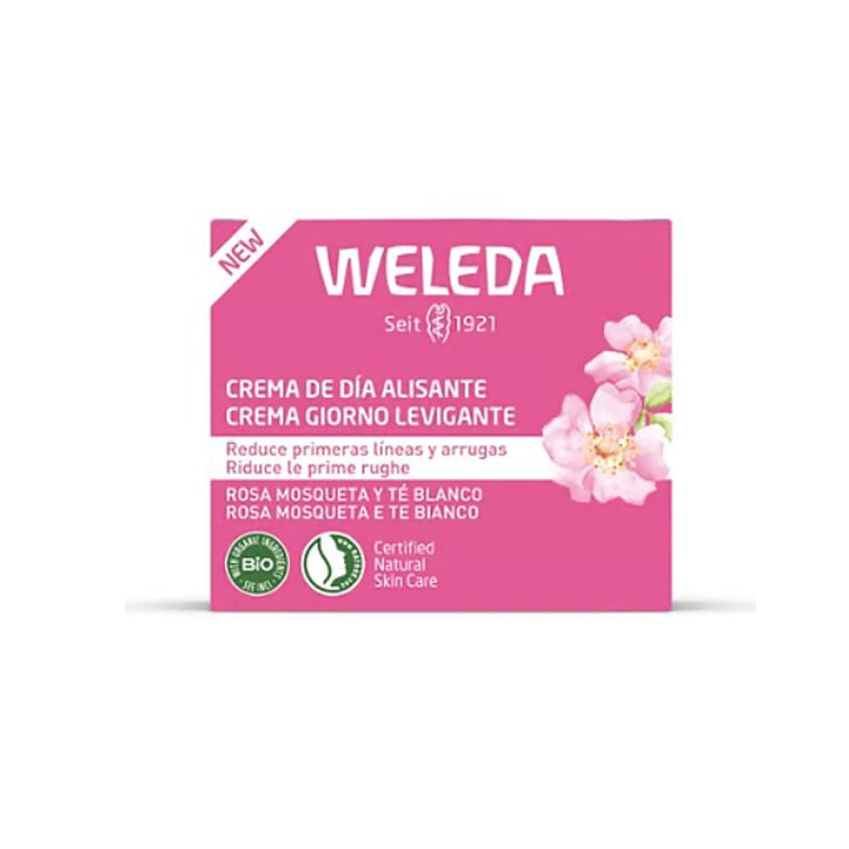Crema da giorno levigante alla rosa mosqueta e tè bianco, Weleda, 40 ml