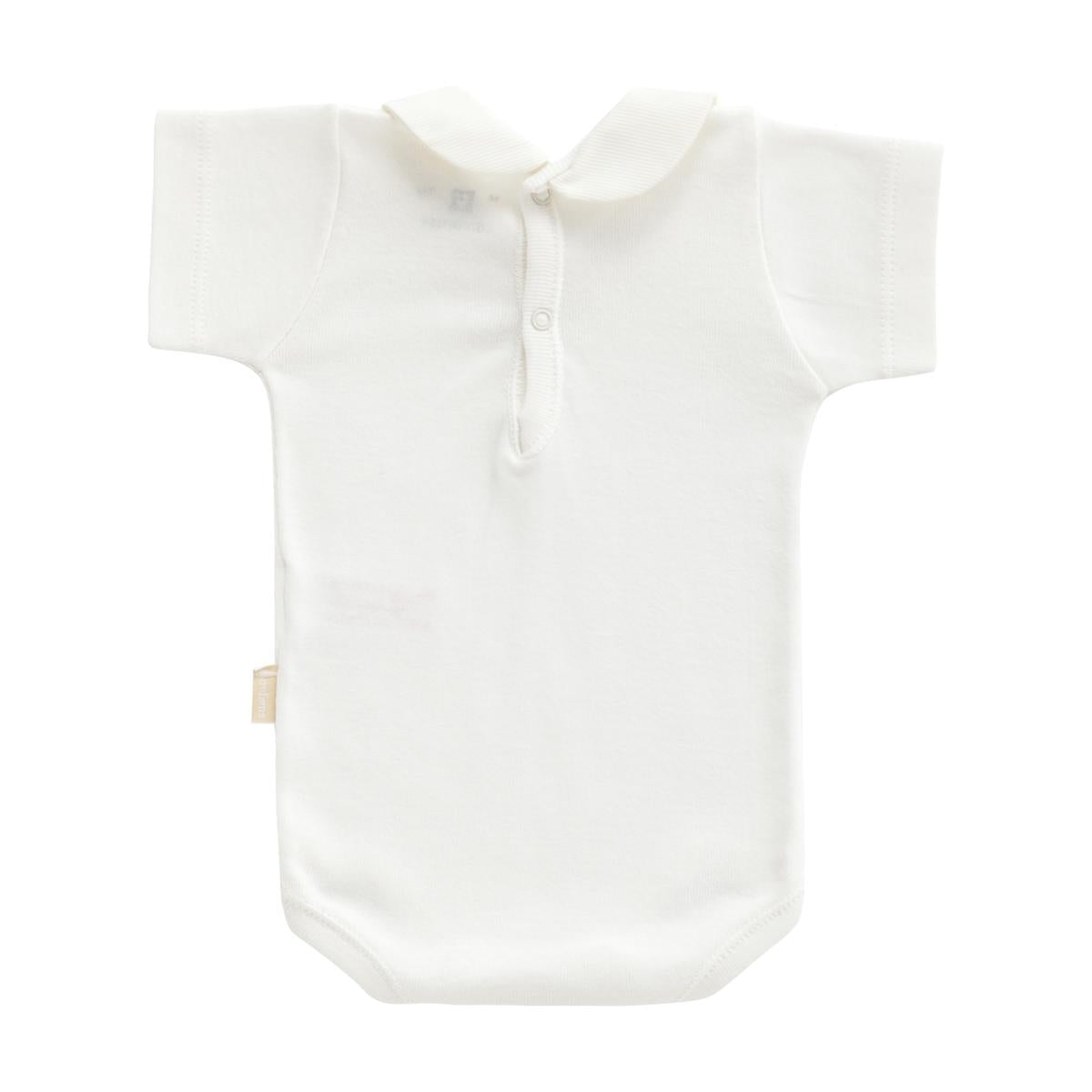 Body met kraag en korte mouwen beige Cambrass maat 3