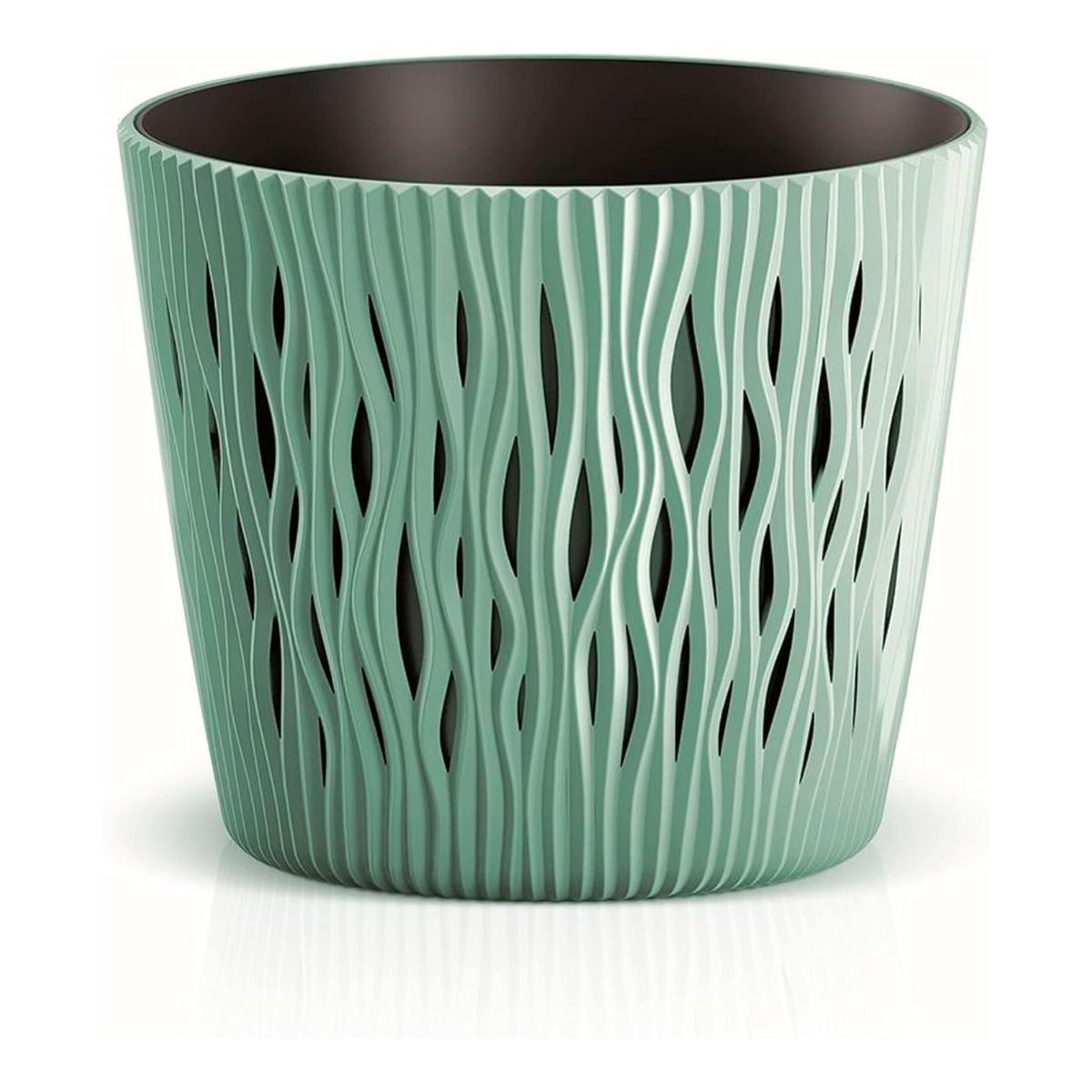 Vaso Duna con inserto turchese D 19 x 17