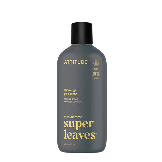 Super leaves men Amber & Citrus Shower Gel Attitude 415 ml