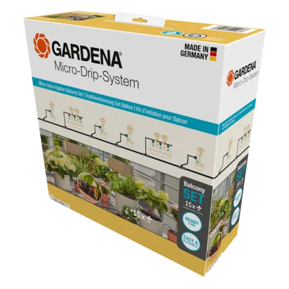 Tropfbewässerungsset für Balkone (15 Pflanzen) Microdripsystem Gardena