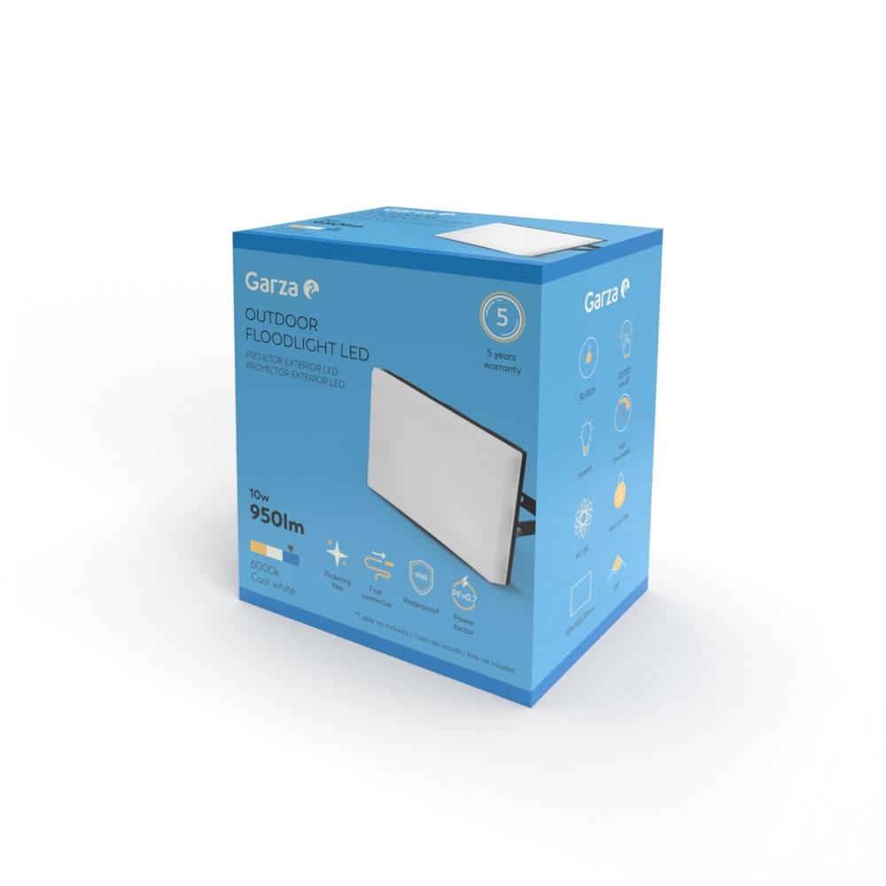 Reflektor punktowy Design LED do użytku zewnętrznego, 10 W, 950 lm, światło zimne (6000 K) Garza