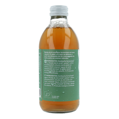 Kombucha ECO grüner Tee und Limette Planeta Huerto 330 ml