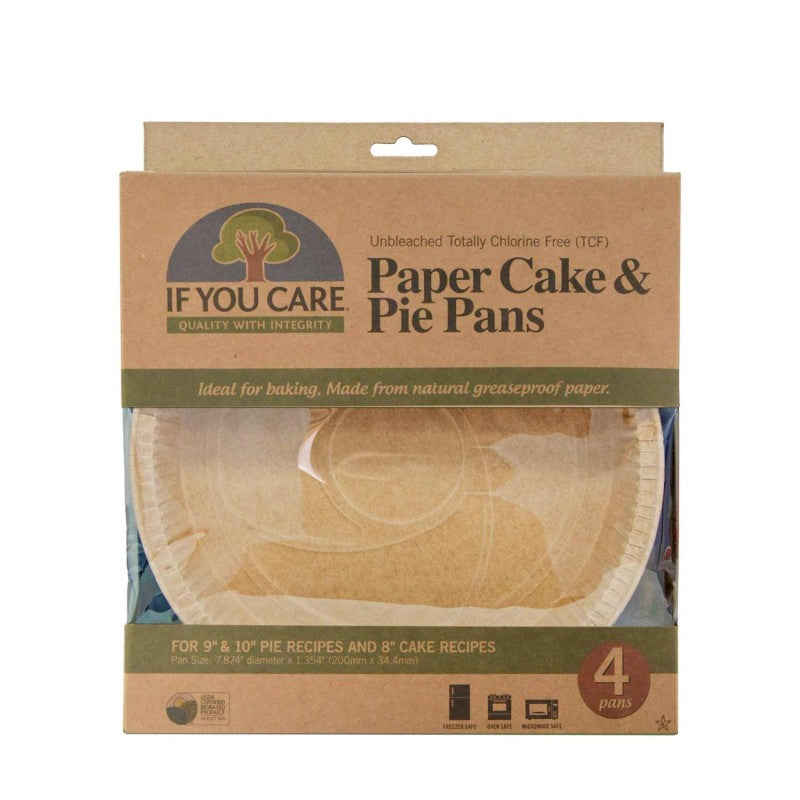 Rund bakform av papper If you care 20 cm 4 st