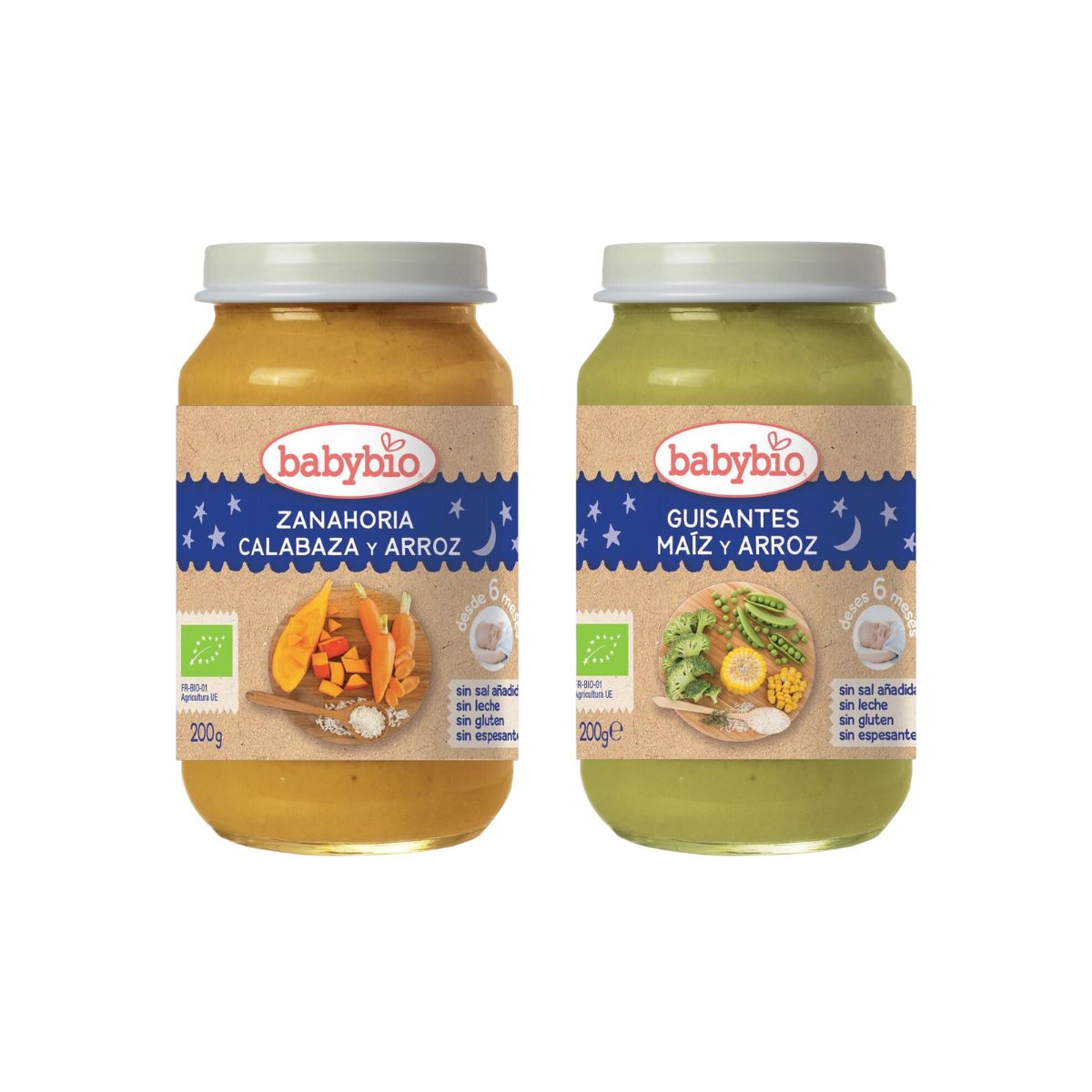 Zestaw słoiczków Buenas Noches Bio Warzywa i zboża Babybio 2 sztuki po 200 g