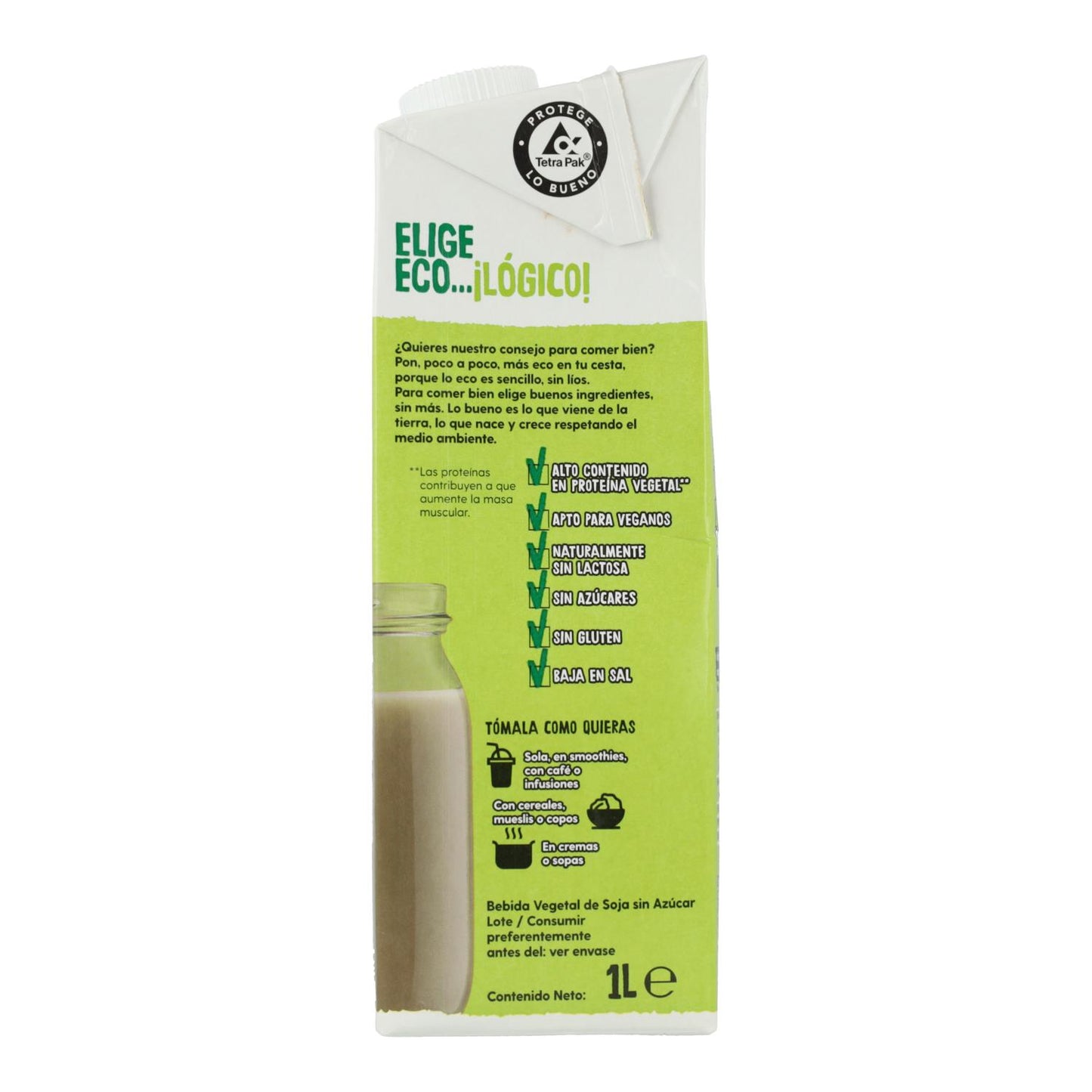 Organic Soy Protein Vegetable Drink 0% Sugar 1L Ecocesta