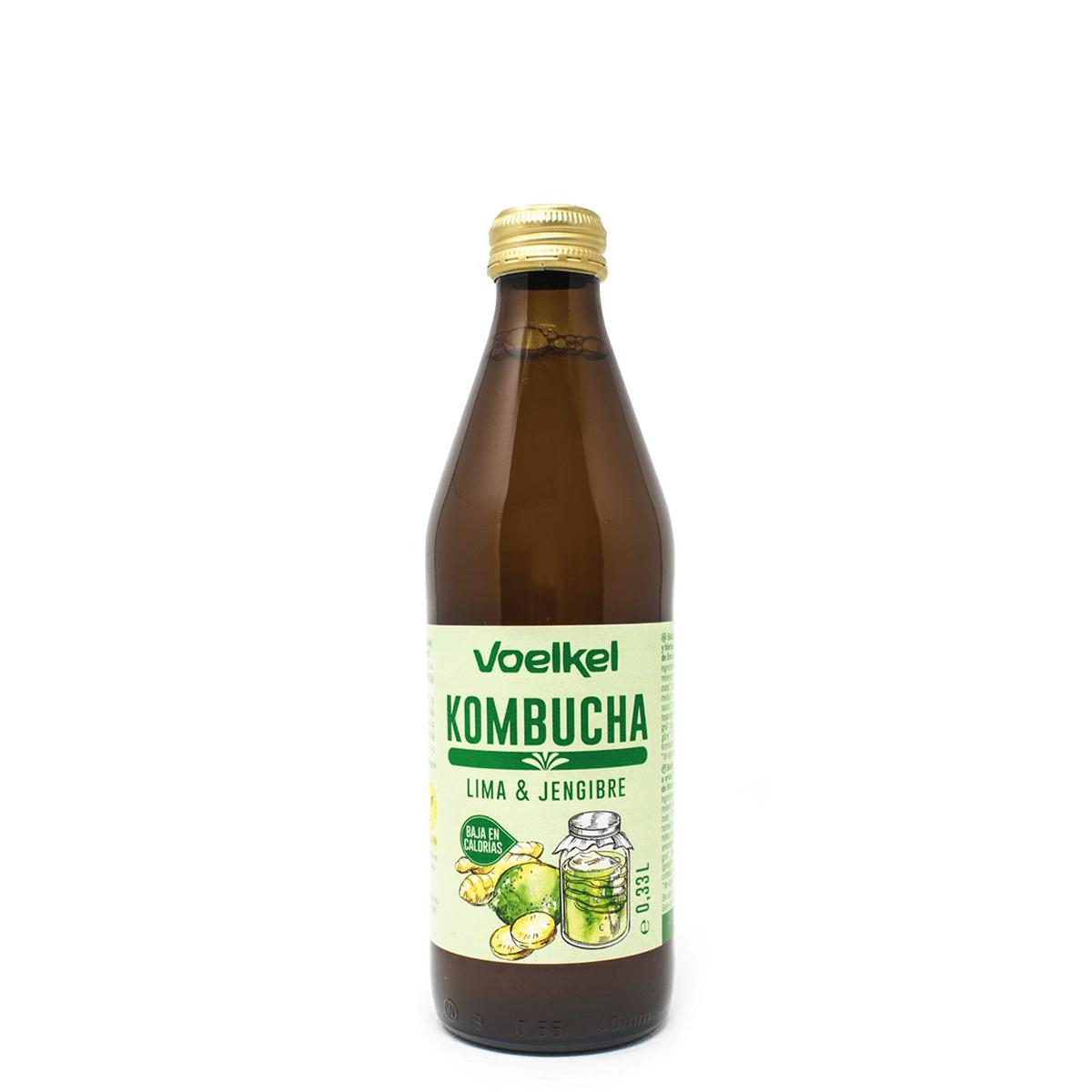 Kombucha z limonką i imbirem Voelkel 330 ml