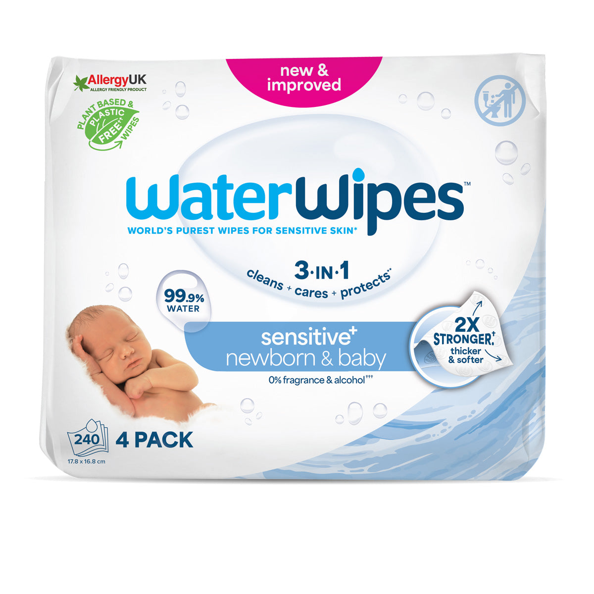 Chusteczki dla niemowląt WaterWipes BIO 240 szt.