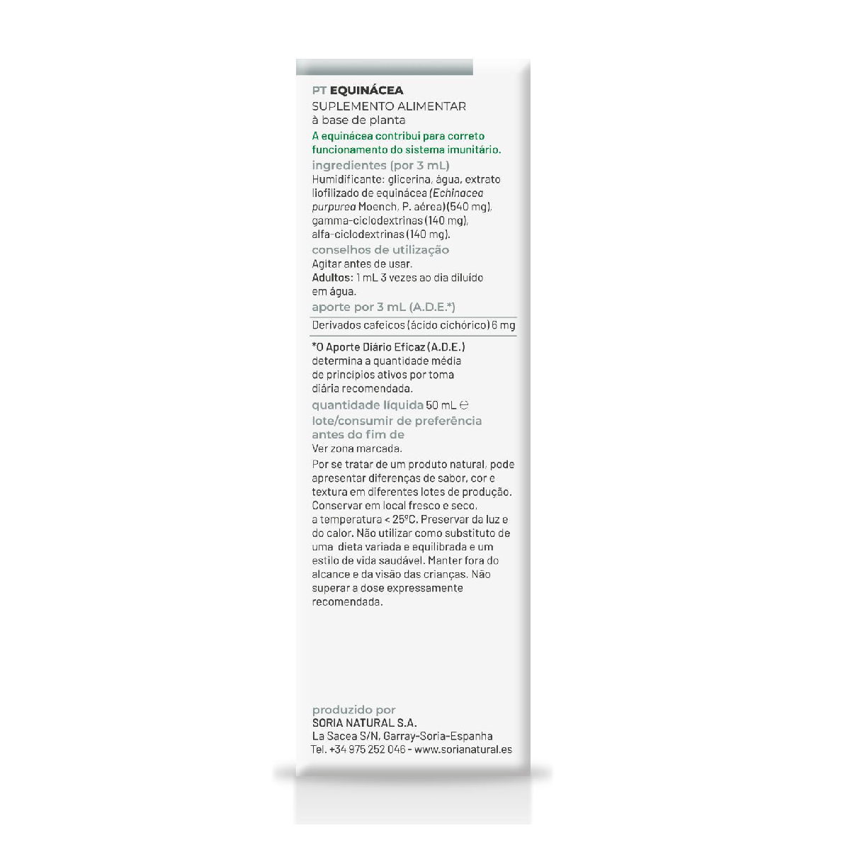 Confezione da 2 estratti di echinacea Soria Natural, 50 ml