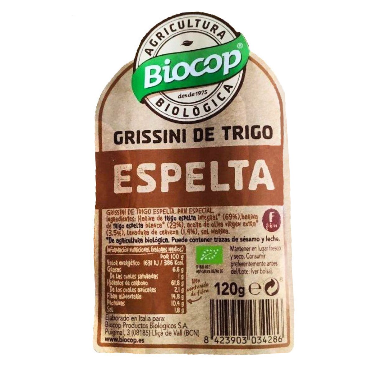 Biocop spelt breadsticks 120 g