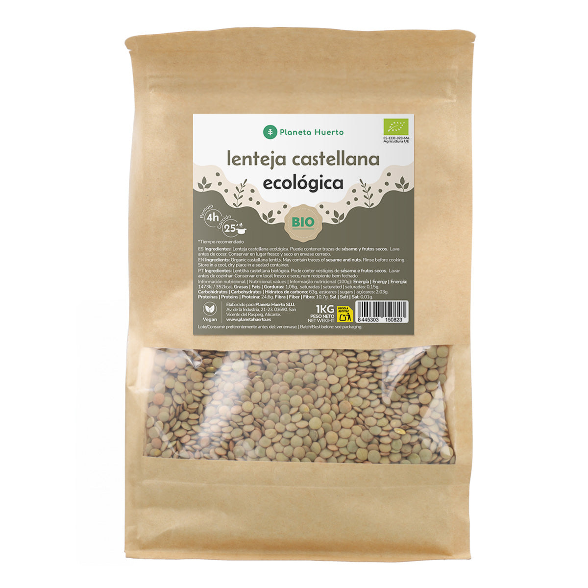 Kastilianska linser ECO Planeta Huerto