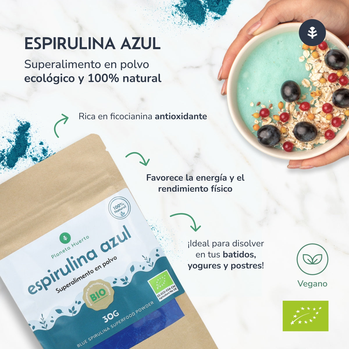 Spiruline Bleue Planeta Huerto 30gr