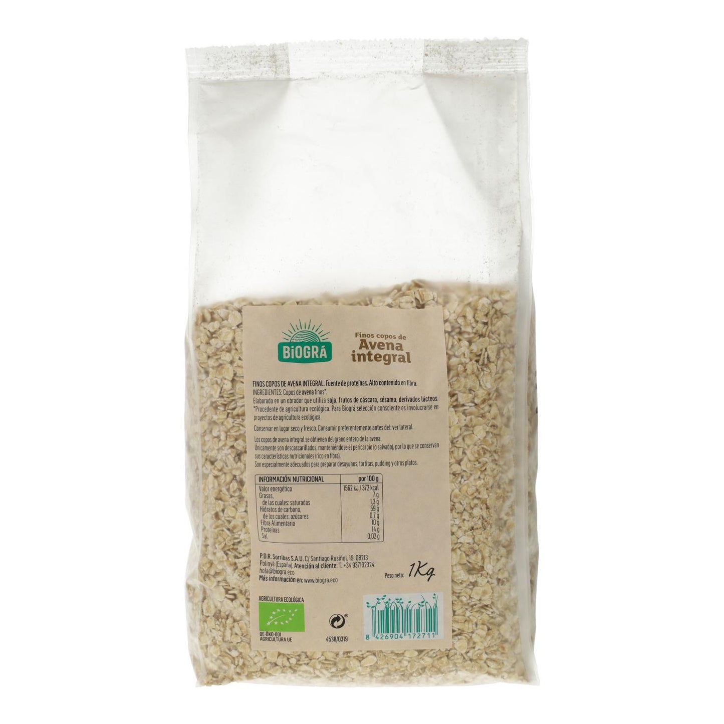 Copos de Avena finos Biográ, 1 kg
