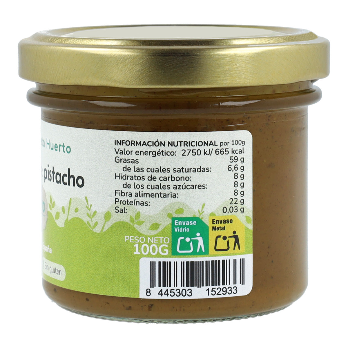 3-pack 100 % ekologisk pistagekräm Planeta Huerto 100 g