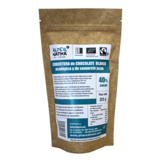 40% Organic White Chocolate Cover FT Alternativa3 225g