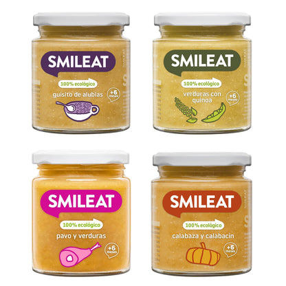Pack Mix BIO-potjes Smileat 4 stuks van 230 g