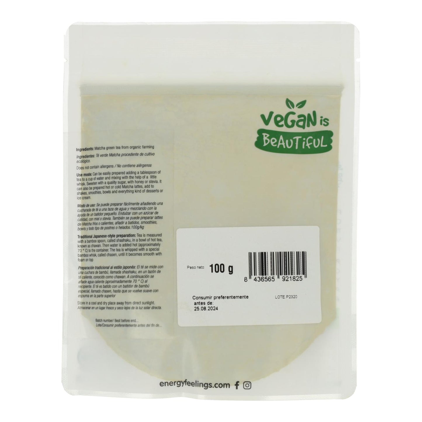 Pack of 2 ECO Matcha Green Tea Energy Feelings