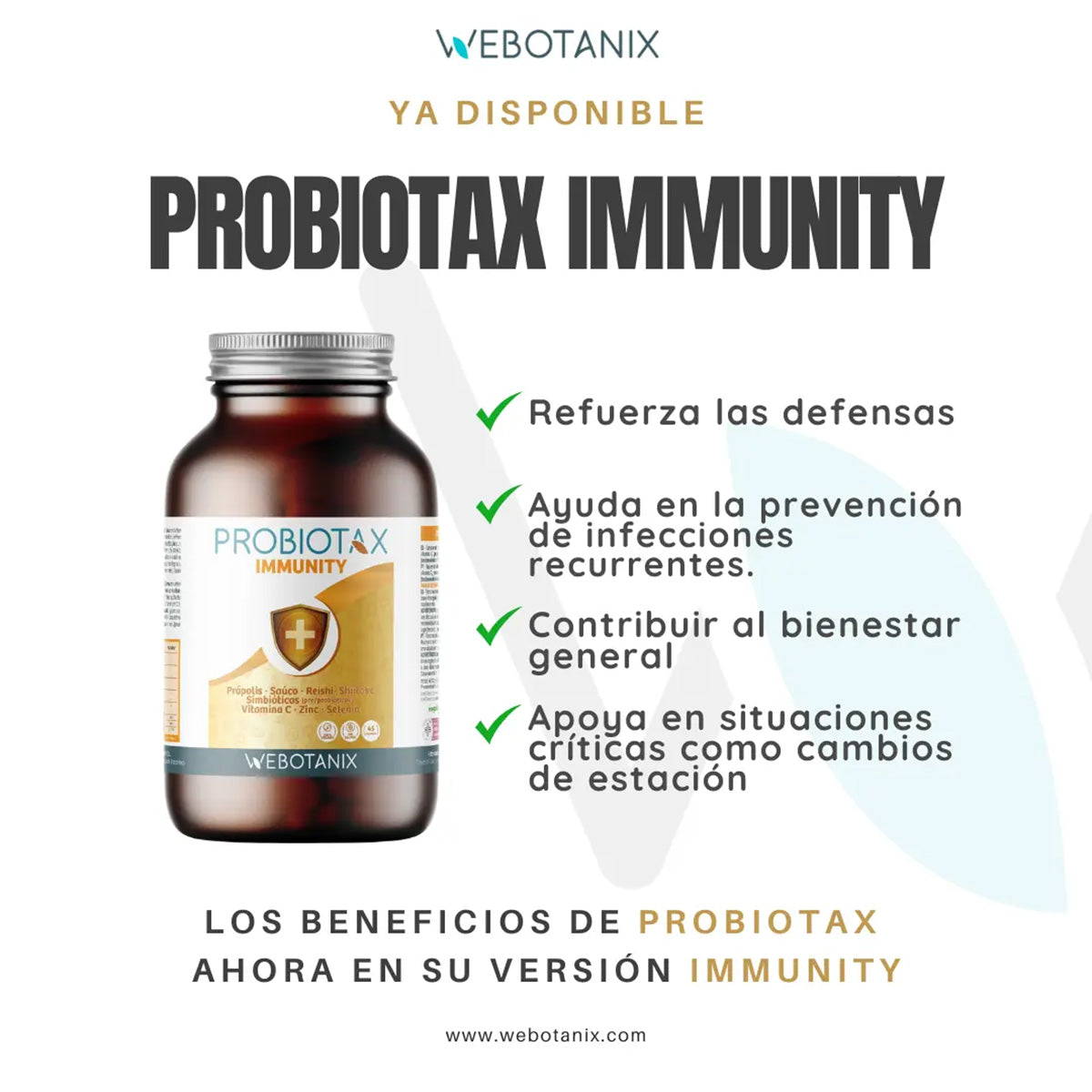 Probiotax Immunity Defences WeBotanix 45 capsules