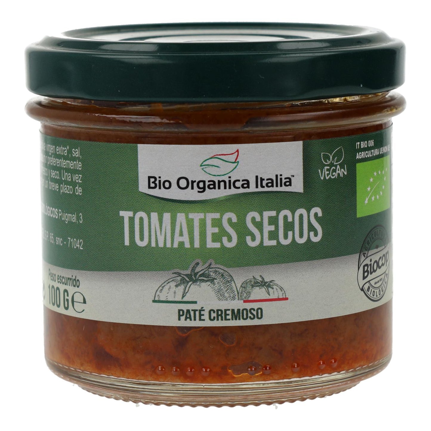 Paté Tomate Seco Bio Organica Italia 100 gr