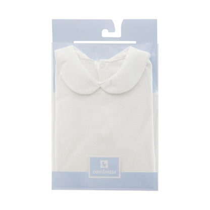 Body met kraag en korte mouwen beige Cambrass maat 12