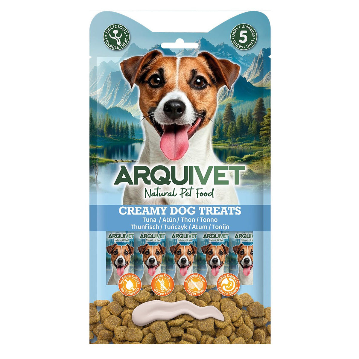 Arquivet Creamy Tuna Liquid Snack for Dogs (5 x 15 g sachets)